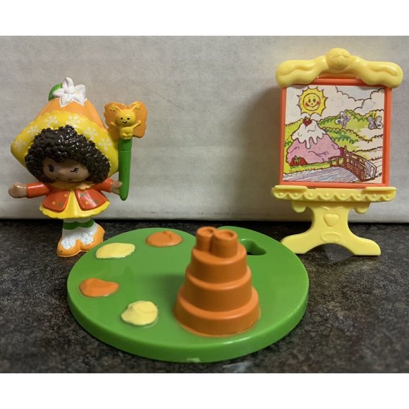 VTG Strawberry Shortcake ORANGE BLOSSOM & Marmalade Painting a Picture - Picture 2 of 9